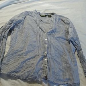 Eddie Bauer linen button down blouse 🌶